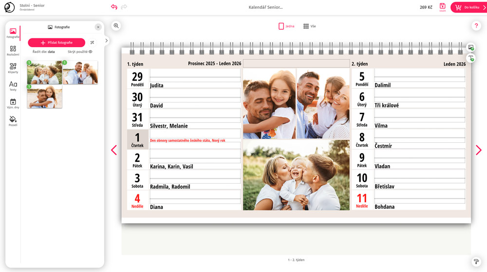 Stolový kalendár motív senior