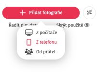 Nahratie fotiek v editore