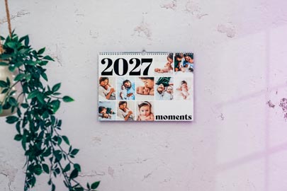 Nástenný mesačný fotokalendár na šírku A4 Tlačiarik